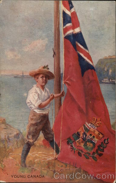 Young Canada Flags