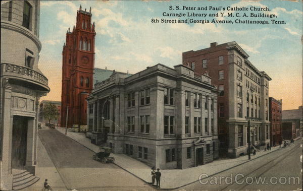 S.S. Peter and Paul's Cathedral Church, Carnegie Library and Y.M.C.A. Buildings Chattanooga Tennessee