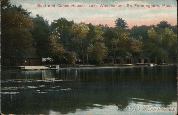 Boat and Canoe Houses, Lake Waushakum Framingham Massachusetts