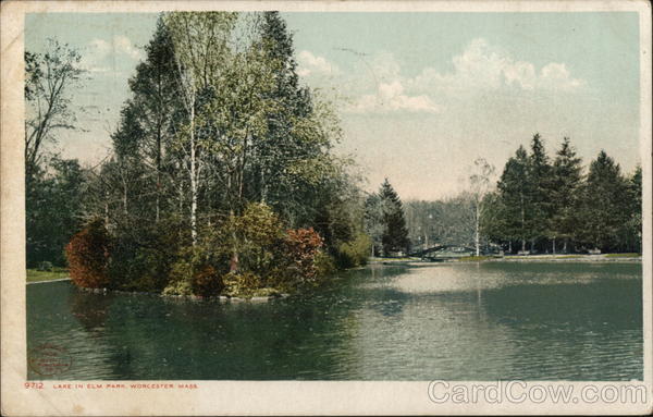Lake in Elm Park Worcester Massachusetts
