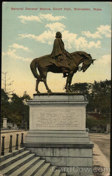 General Devens' Statue, Court Hall Worcester Massachusetts