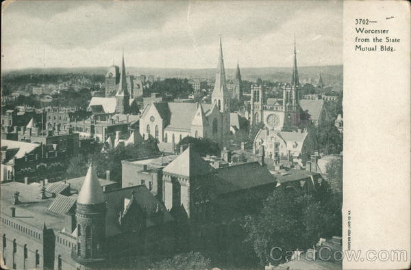 Bird's Eye View Worcester Massachusetts