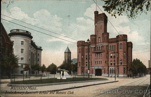 State Armory, Bancroft School and Womans Club Worcester Massachusetts