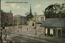 Lincoln Square Worcester, MA Postcard Postcard Postcard