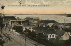 View From Grand Hotel, Looking West Yarmouth, NS Canada Nova Scotia Postcard Postcard Postcard