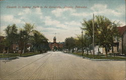 Eleventh St. Looking North to the University Postcard