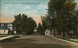 A Residence Street Sheridan, WY Postcard Postcard Postcard