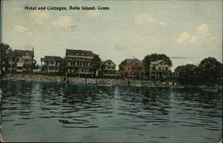 Hotel and Cottages, Bell Island Norwalk, CT Postcard Postcard Postcard