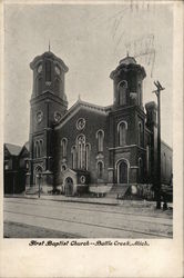 First Baptist Church Battle Creek, MI Postcard Postcard Postcard