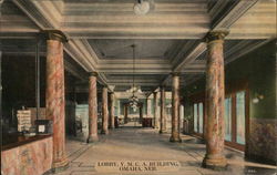 Lobby, Y.M.C.A. Building Omaha, NE Postcard Postcard Postcard