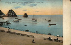 Bathing Beach, Avalon Santa Catalina Island, CA Postcard Postcard Postcard