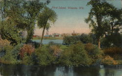 First Island Wausau, WI Postcard Postcard Postcard