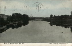 Scene on Wabash River Peru, IN Postcard Postcard Postcard