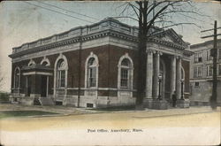 Post Office Amesbury, MA Postcard Postcard Postcard