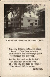 Home of the Countess Haverhill, MA Postcard Postcard Postcard