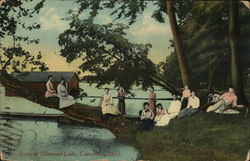 Scene at Diamond Lake Cassopolis, MI Postcard Postcard Postcard