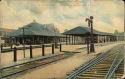 Rail Road Station Framingham, MA Postcard Postcard Postcard