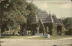 Town Library Postcard