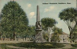 Soldiers Monument Southboro, MA Postcard Postcard Postcard