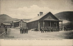 Fort Baker - Guard House and Guard Mount Postcard