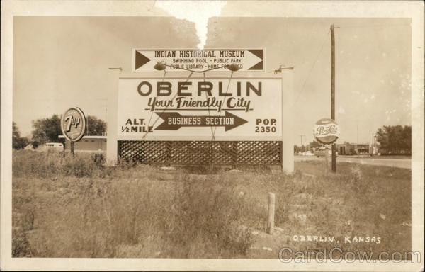 Welcome Sign Oberlin Kansas