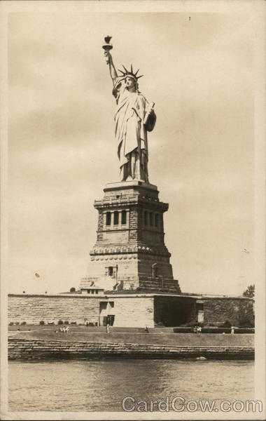 Statue of Liberty on Bedloes Island in New York Bay