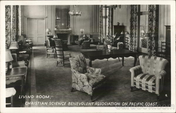 Living Room, Christian Science Benevolent Association on Pacific Coast San Francisco California