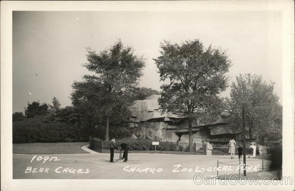 Bear Cages at Zoological Park Chicago Illinois