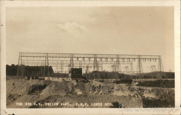 Comerford Dam 220 kW Switch Yard, F. N. F., Upper Dev. Waterford Vermont