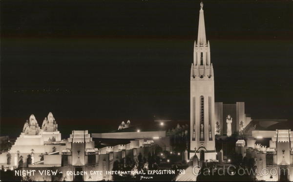 Night View, Golden Gate International Exposition '39 San Francisco California