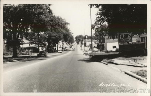 Street Through Town Brighton Michigan