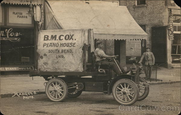 B.M. Cox Piano House Delivery Truck South Bend Indiana