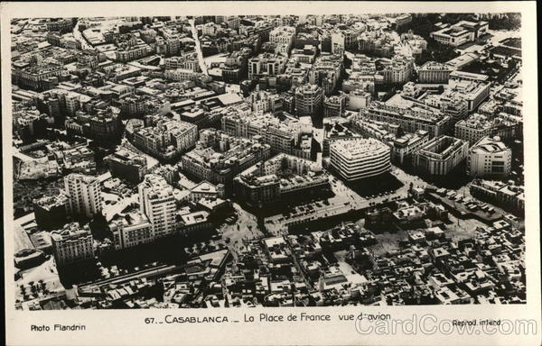 La Place de France, Vue d'Avion Casablanca Morocco