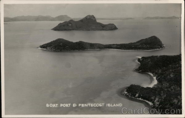 Boat Port and Pentecost Island Port Vila Vanuatu South Pacific