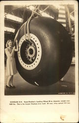 Douglas B-19 Super Bomber's Landing Wheel Aircraft Postcard Postcard Postcard