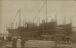 "Prince Leopold" Being Built Postcard