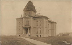 High School Building Postcard