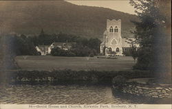 Gould House and Church, Kirkside Park Roxbury, NY Postcard Postcard Postcard