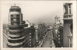 Gran Via Street and Capitol Madrid, Spain Postcard Postcard Postcard