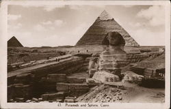 Pyramids and Sphinx Postcard