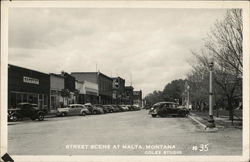 Street Scene at Malta Montana Postcard Postcard Postcard