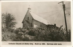 Catholic Church at Idaho City Postcard