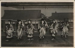 Costumed Dancers Japan Asian Postcard Postcard Postcard