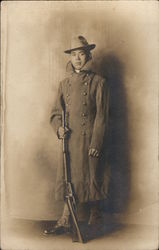 Photo of Japanese Man With Rifle Postcard