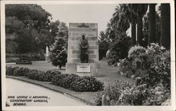 King George V. Memorial, Conservatory Gardens Postcard