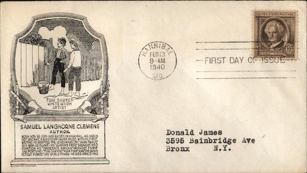Samuel Langhorne Clemens - Author First Day Covers