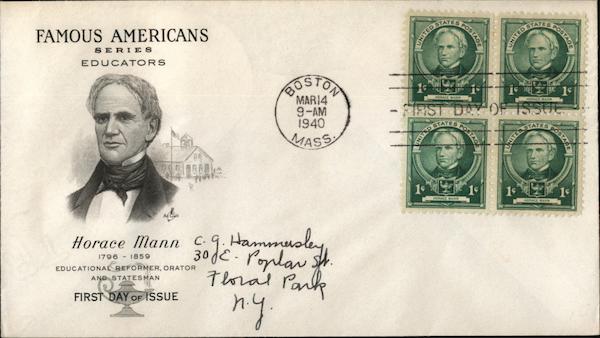 Famous Americans Series Educators Horace Mann 1796-1859