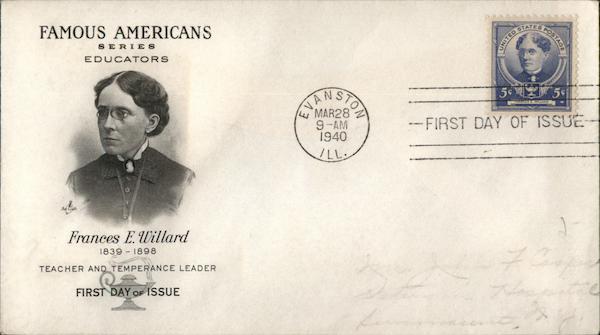 Francis E. Willard 1839-1898 First Day Covers