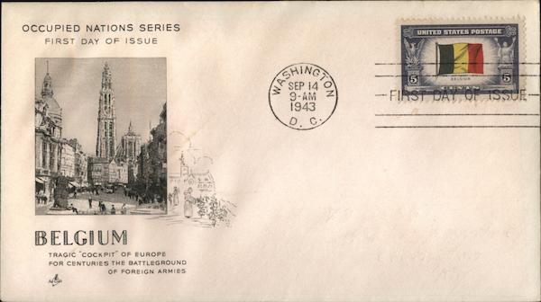 Belgium - Occupied Nations Series First Day Covers