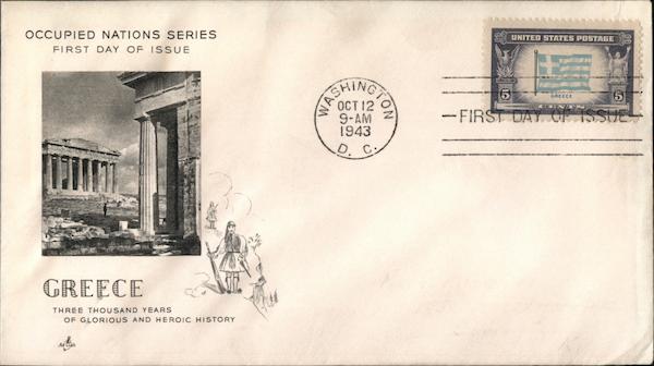 Greece - Occupied Nations Series First Day Covers